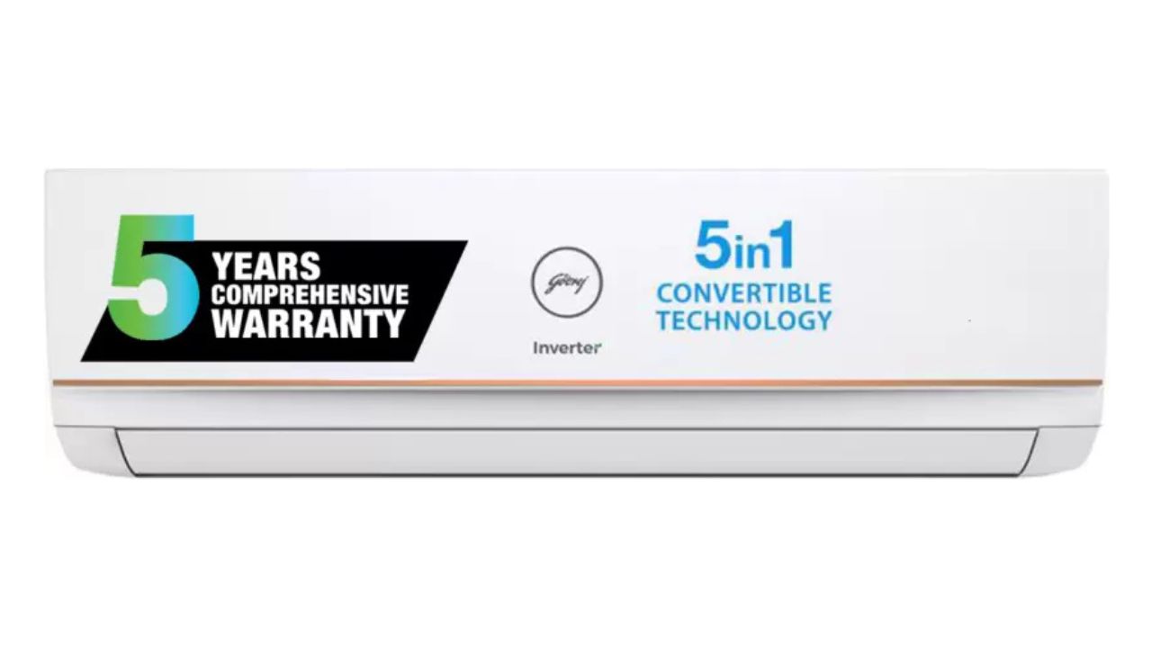 Godrej 5-in-1 Convertible Cooling 2024 Model 1.5 Ton 3 Star Split Inverter AC (AC 1.5T EI 18TINV3R32-GWA:AC 1.5T EI 18TINV3R32-GWB