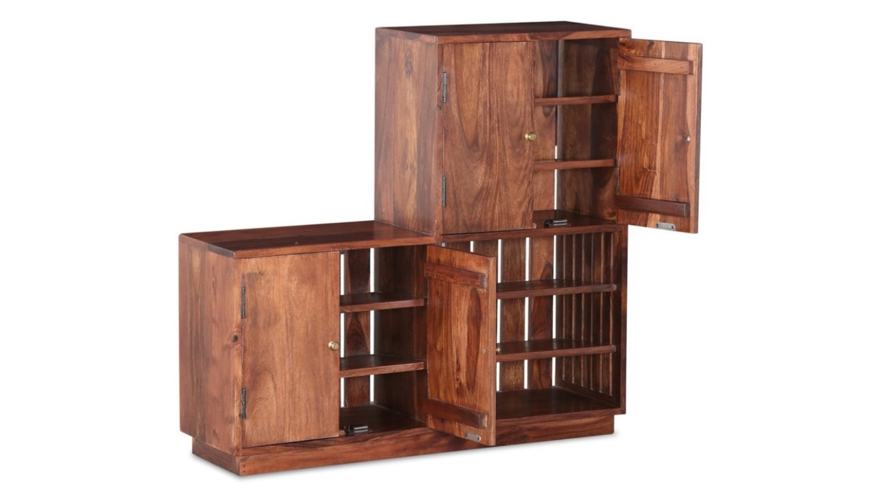 The attic solid wood shoe rack