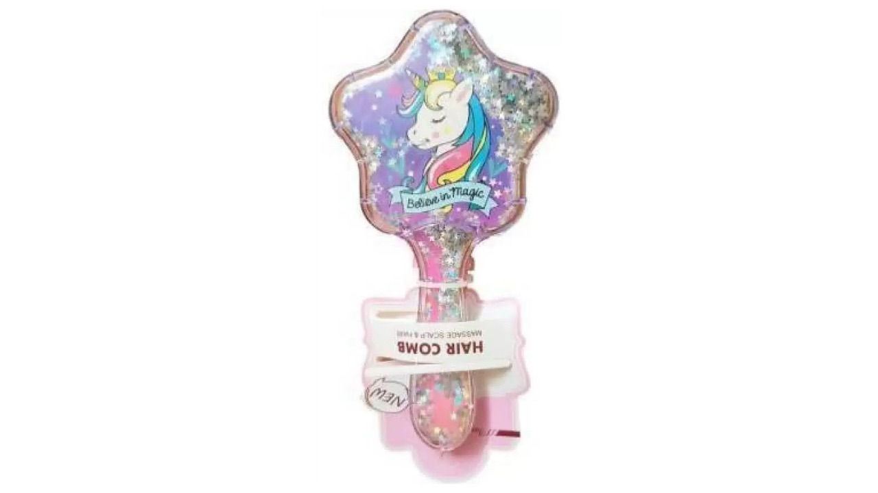 Aavyatails Unicorn Imported Novelty Glittery Star Brush