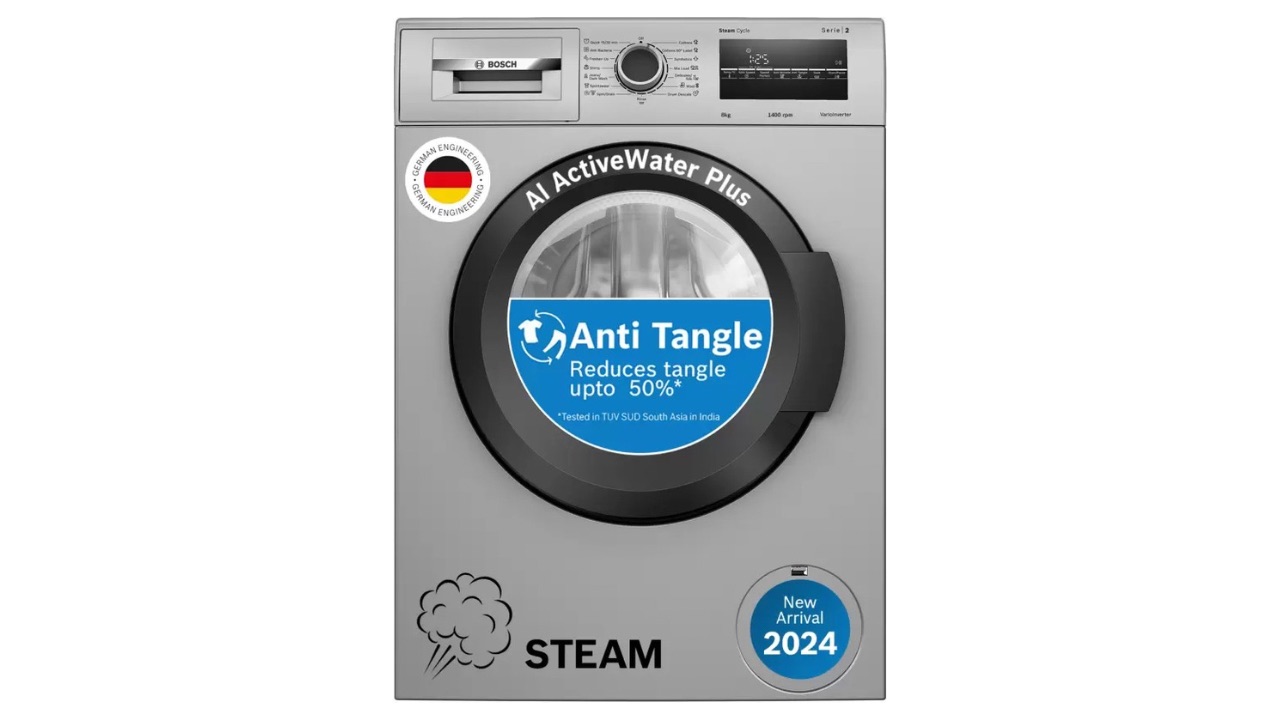 BOSCH 8 kg Fully Automatic Front Load Washing Machine with In-built Heater Grey (WAJ2826BIN)