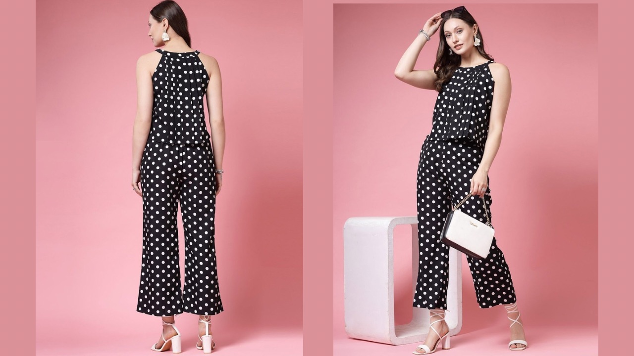 Being Naughty Women Casual Polka Dot Print Top and Palazzo Coord Set
