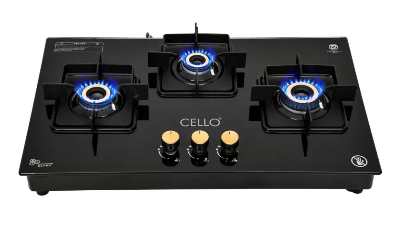 CELLO Black Pearl Glass Hob Top Cooktop Automatic Ignition