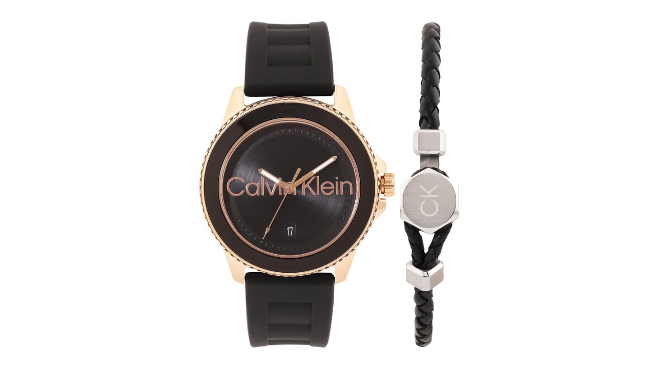 Calvin Klein Men Aqueous Watch with Bracelet Gift Set - CKWBRS6
