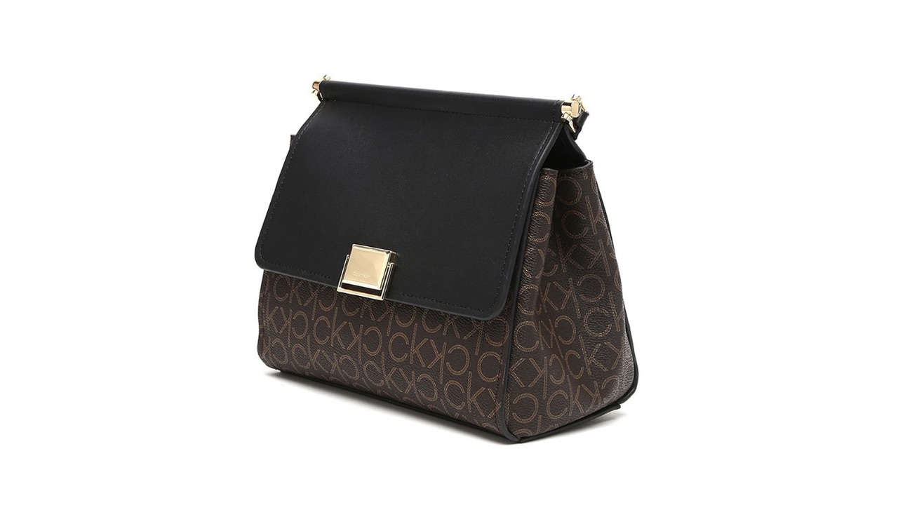 Calvin Klein Women Brand Logo Printed Structured Shoulder Bag