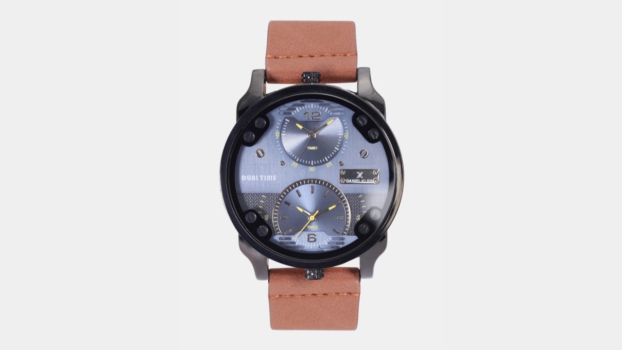 Daniel Klein Men Blue Dual Time Analogue Watch DK11125-5