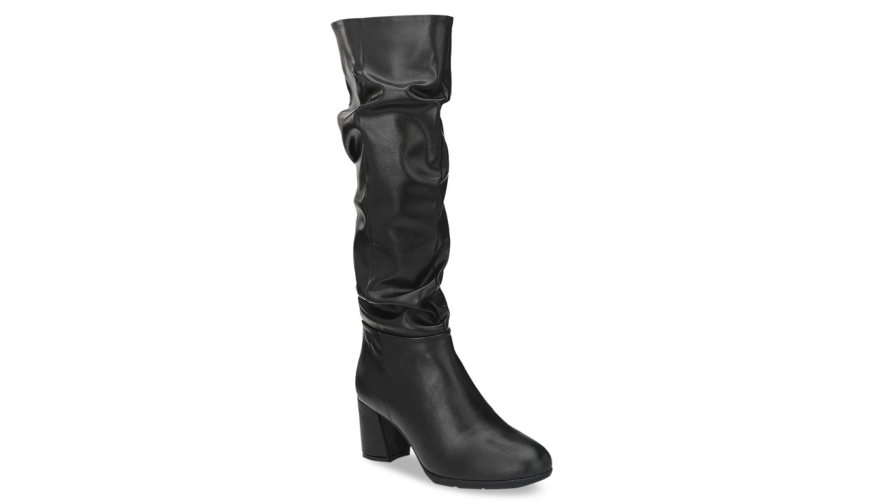Delize Women Black Solid High-Top Heeled Boots