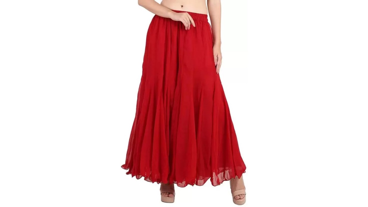Farden Flared Women Red Trousers – Bold and Stylish