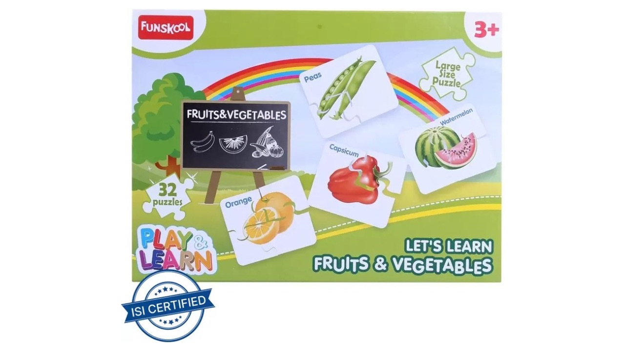 Funskool Fruits & Vegetables Puzzles – Kids Learning