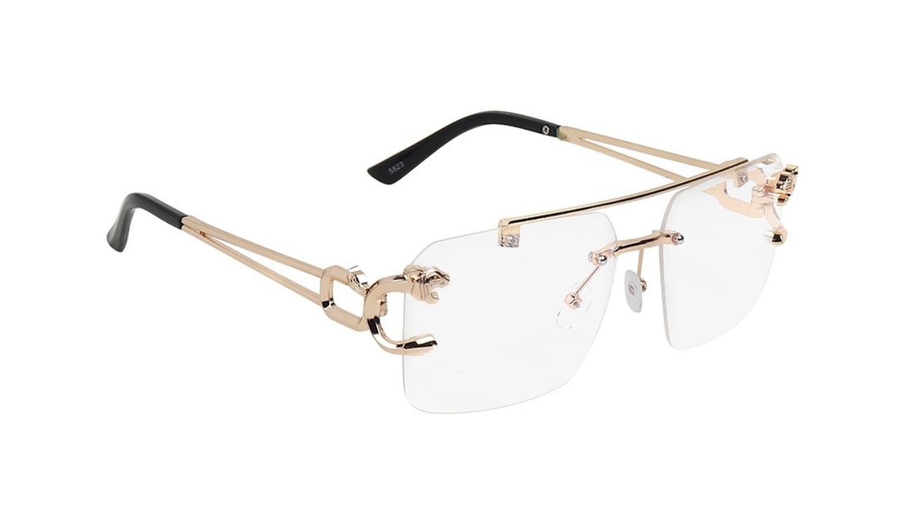 GARTH Unisex Rectangle Sunglasses with UV Protected Lens GRT_WIND-CART_G-WHT