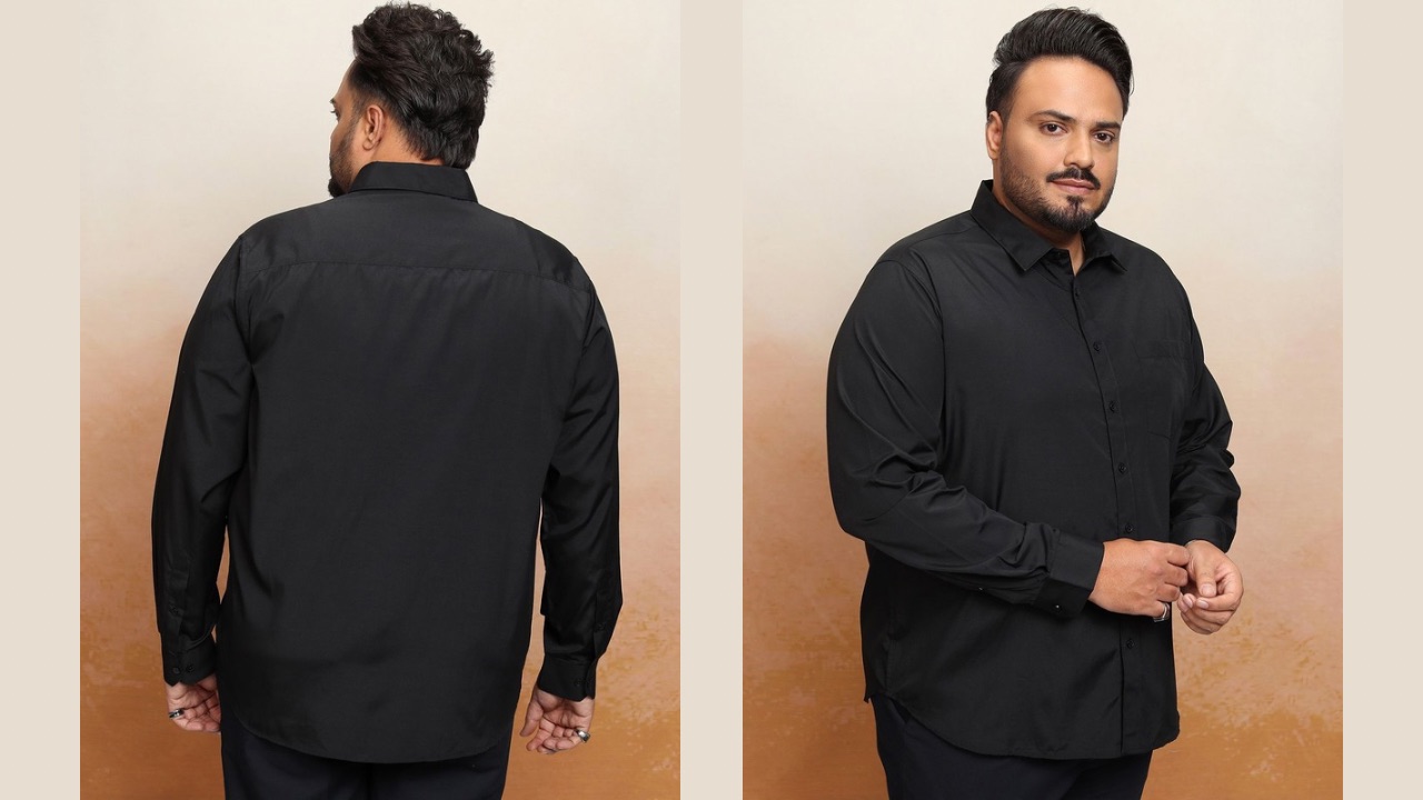 HIGHLANDER Men Formal Plus size Regular Fit Full Sleeves Shirt