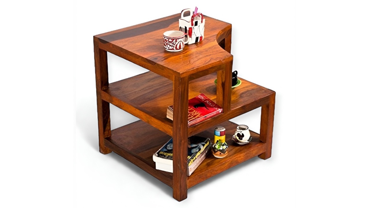 Ikiriya Brown Wood Contemporary Bedside Table