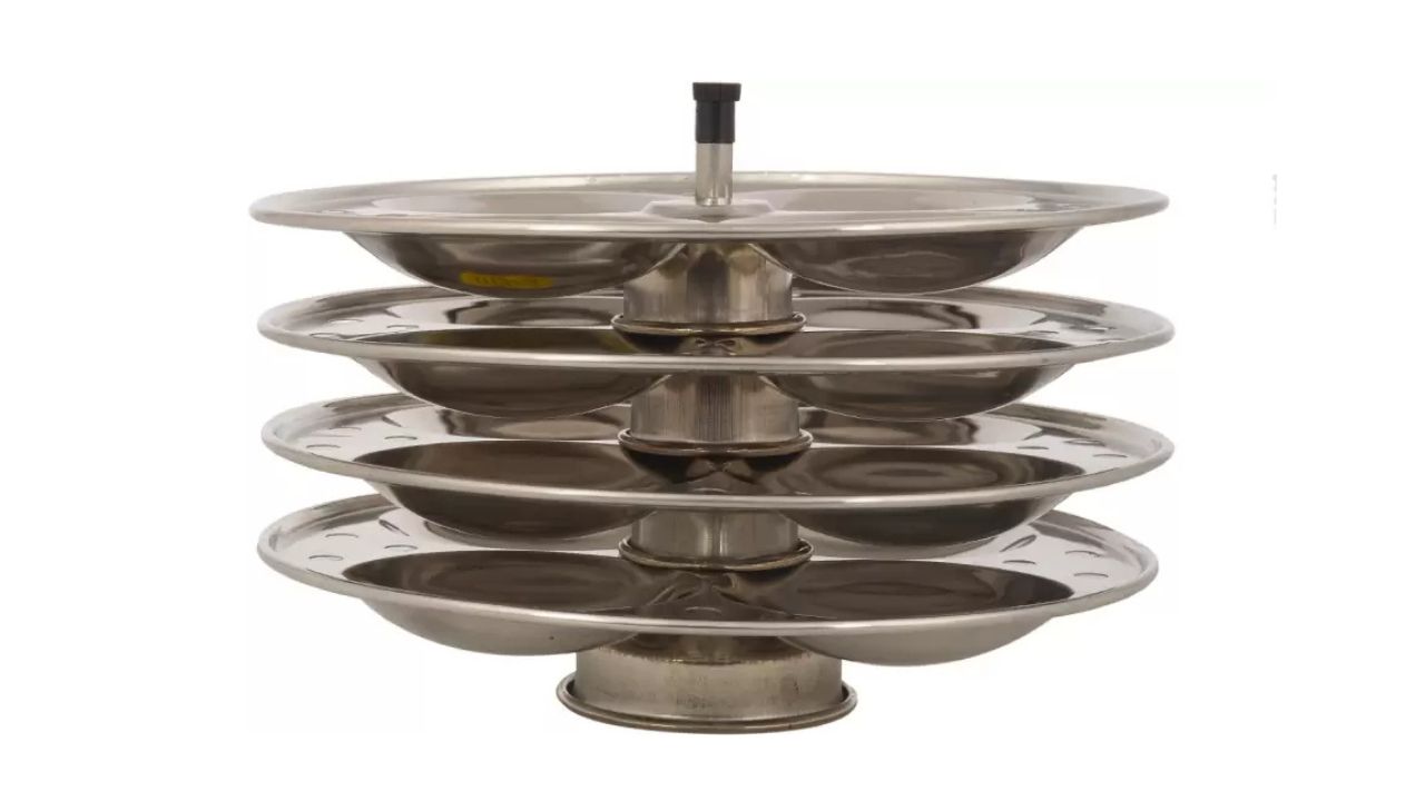 Kanpra Stainless Steel Cookware Idli Stand - 4 Plates