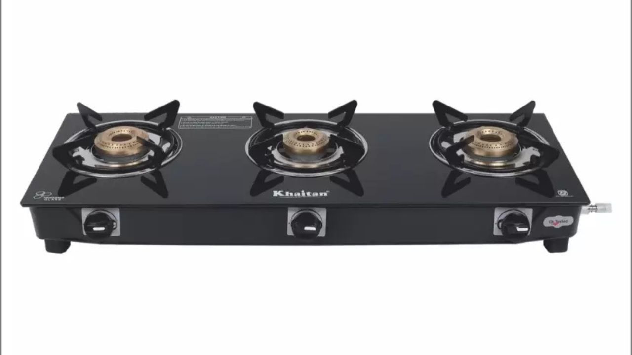 Khaitan 3B BP JIO Black Glass Manual Gas Stove