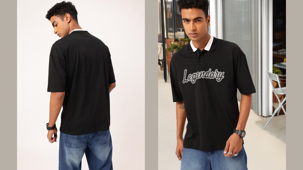 Kook N Keech Street Cool Printed Oversized Polo T-shirt