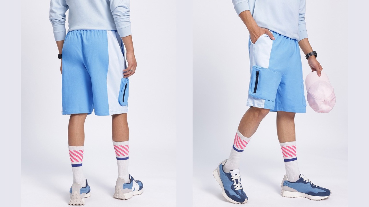 Kook N Keech Urban Utility Contrast Pocket Detail Shorts