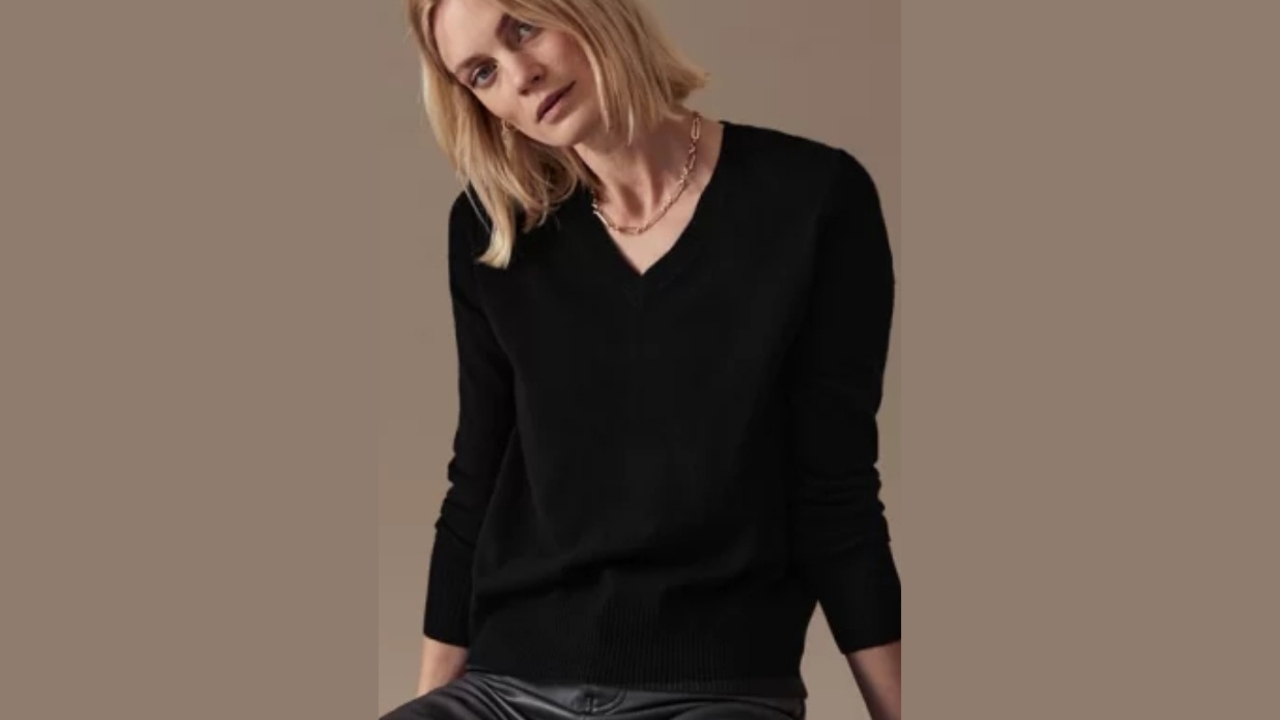 Marks & Spencer Women Black Cashmere Pullover