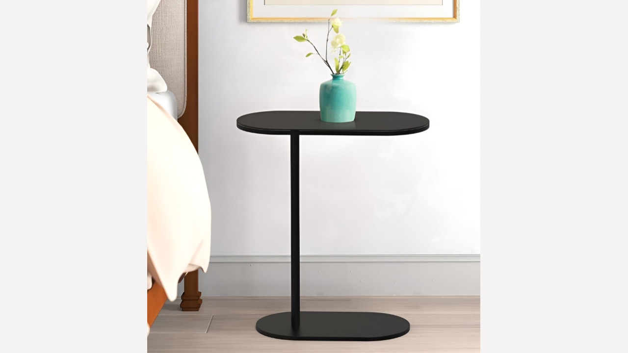 Metalsmith Black Iron Bedside Table