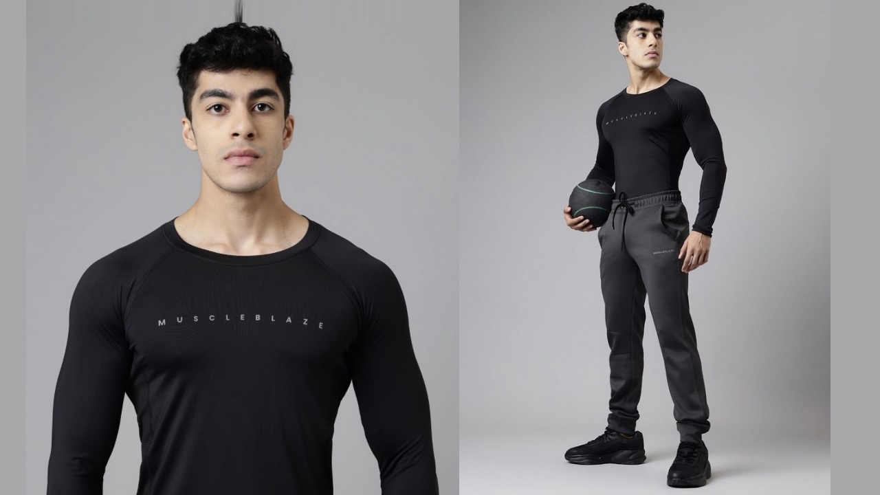 MuscleBlaze Full Sleeve Compression T-Shirts for Men