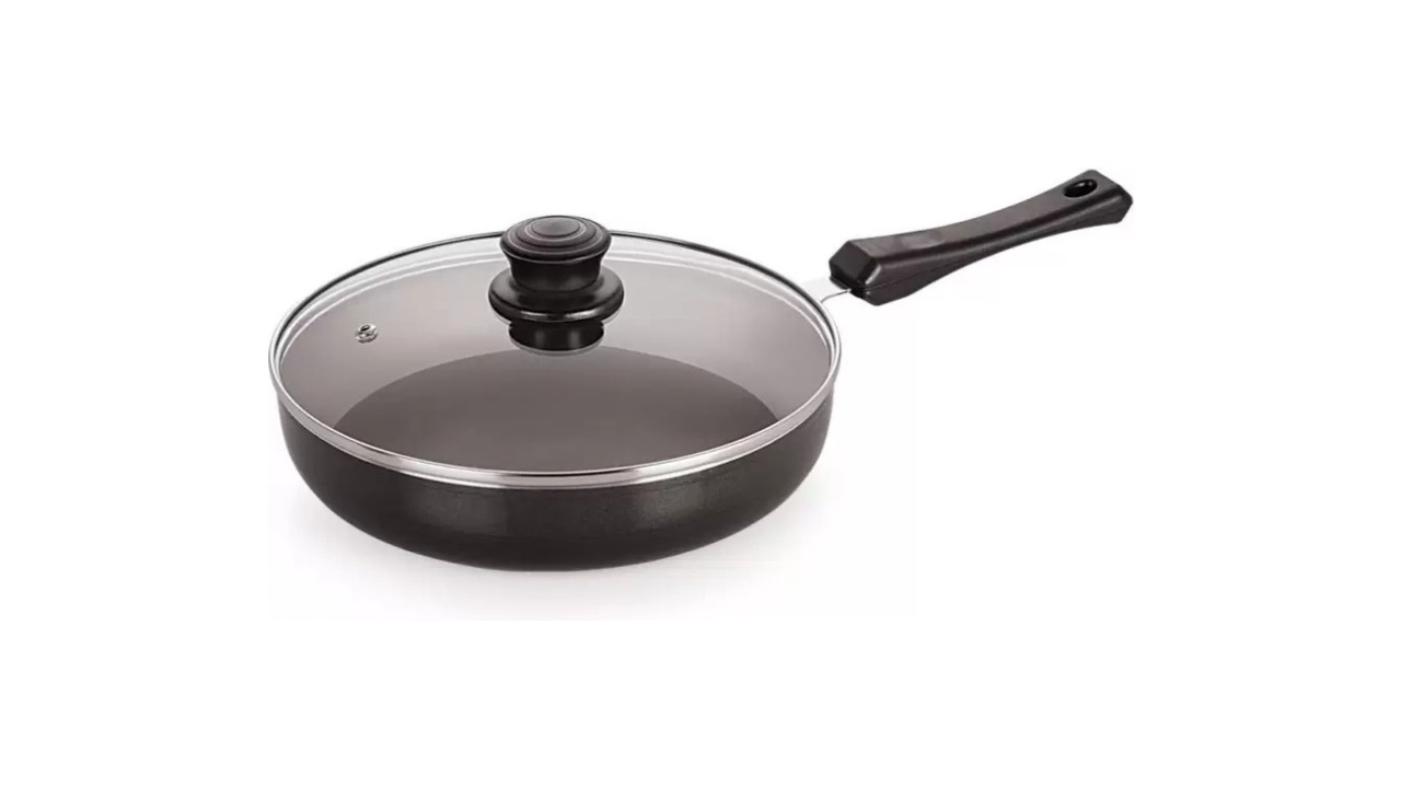 Nirlon Base Cookware Glass Fry Pan (24 cm, 2 L)