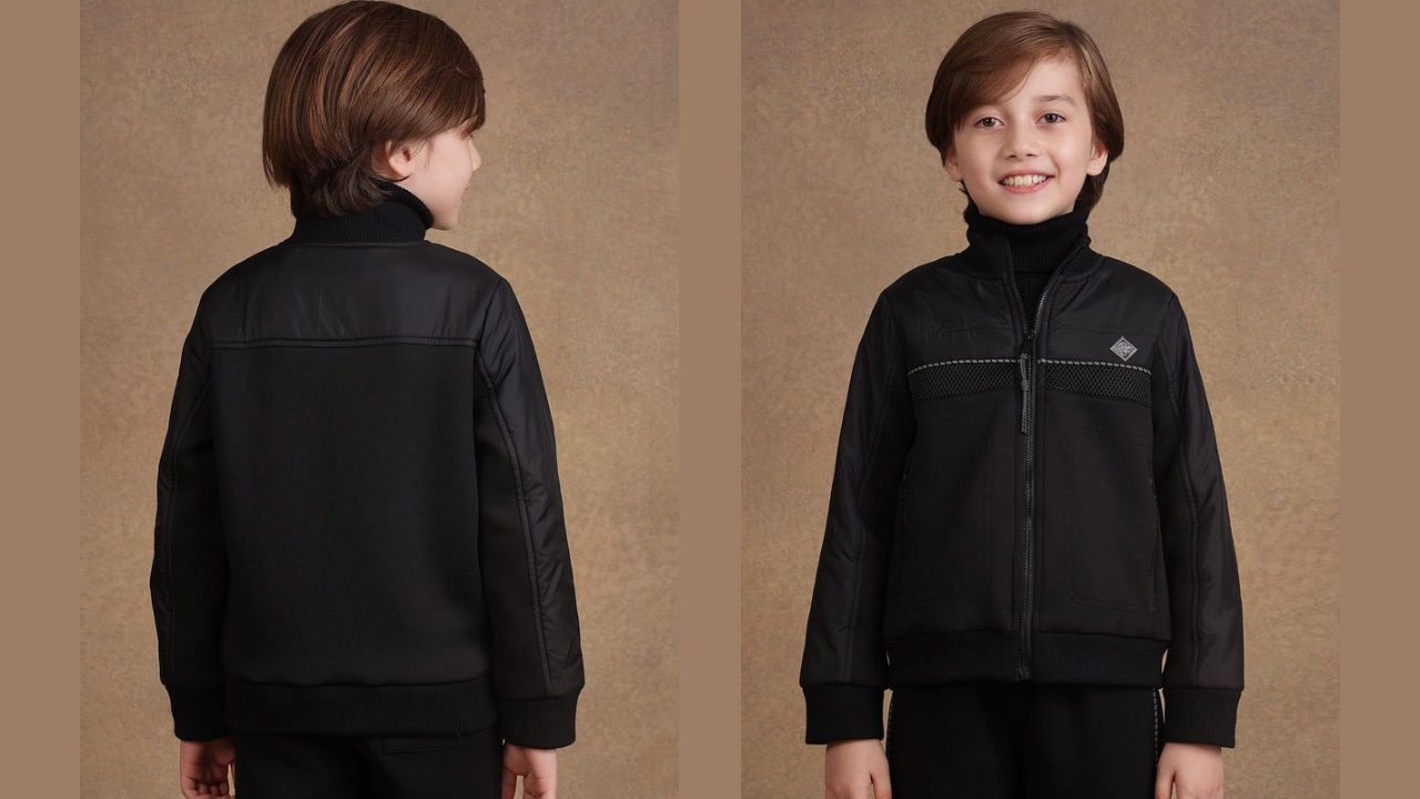 One Friday Boys Geometric Open Front Jacket