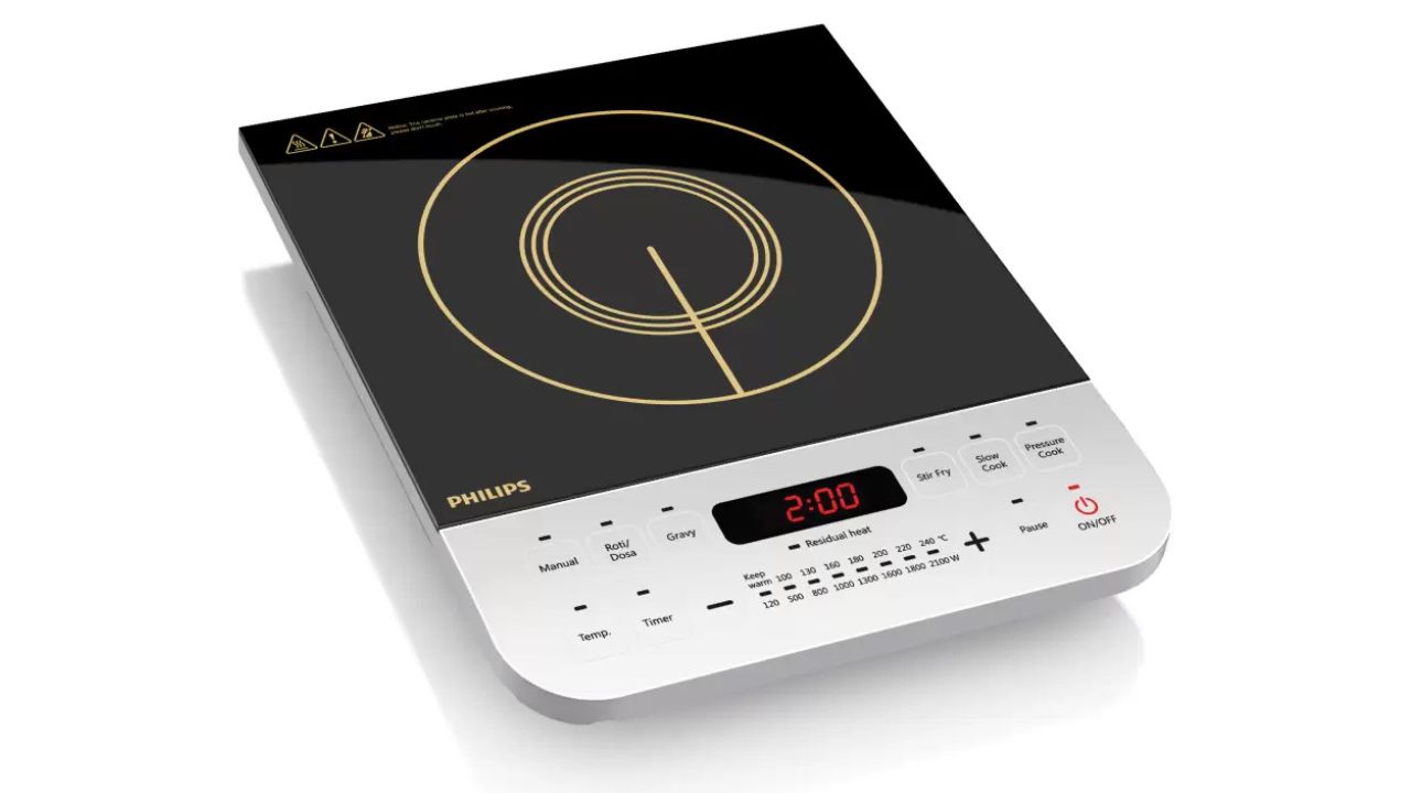 PHILIPS 2100 W Induction Cooktop Push Button HD4928