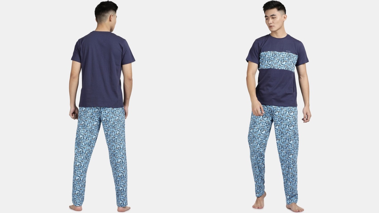 Pepe Jeans Men Printed Pure Cotton Night suit