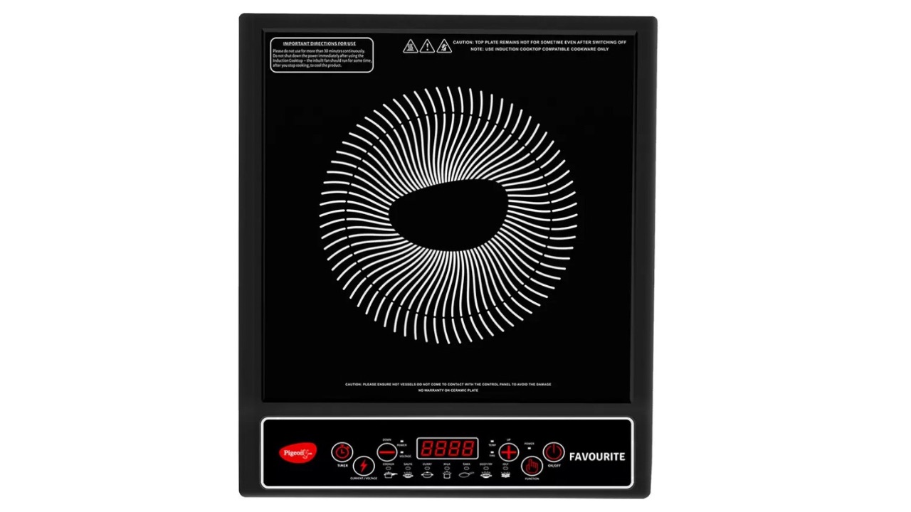 Pigeon 1800-Watt Induction Cooktop (Push Button)