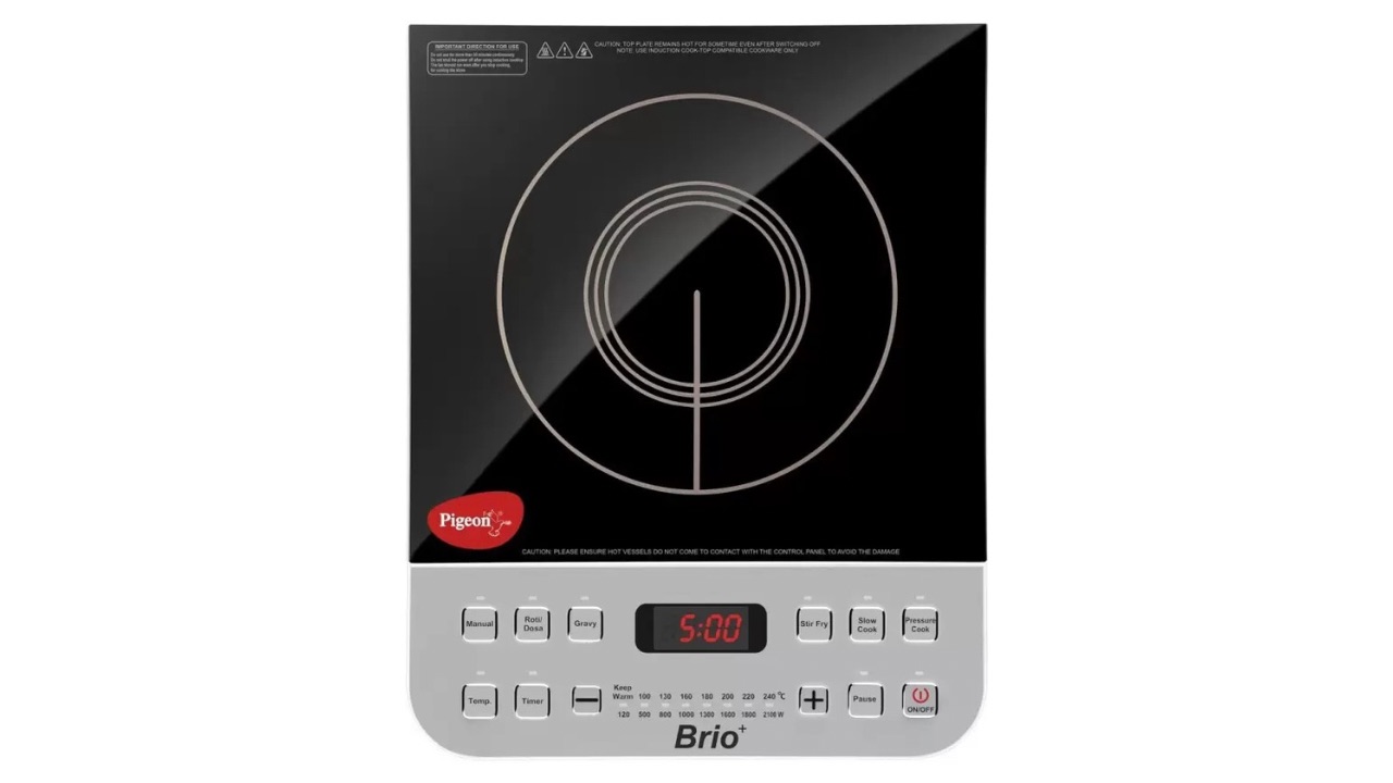 Pigeon 2100-Watt Induction Cooktop (Push Button)