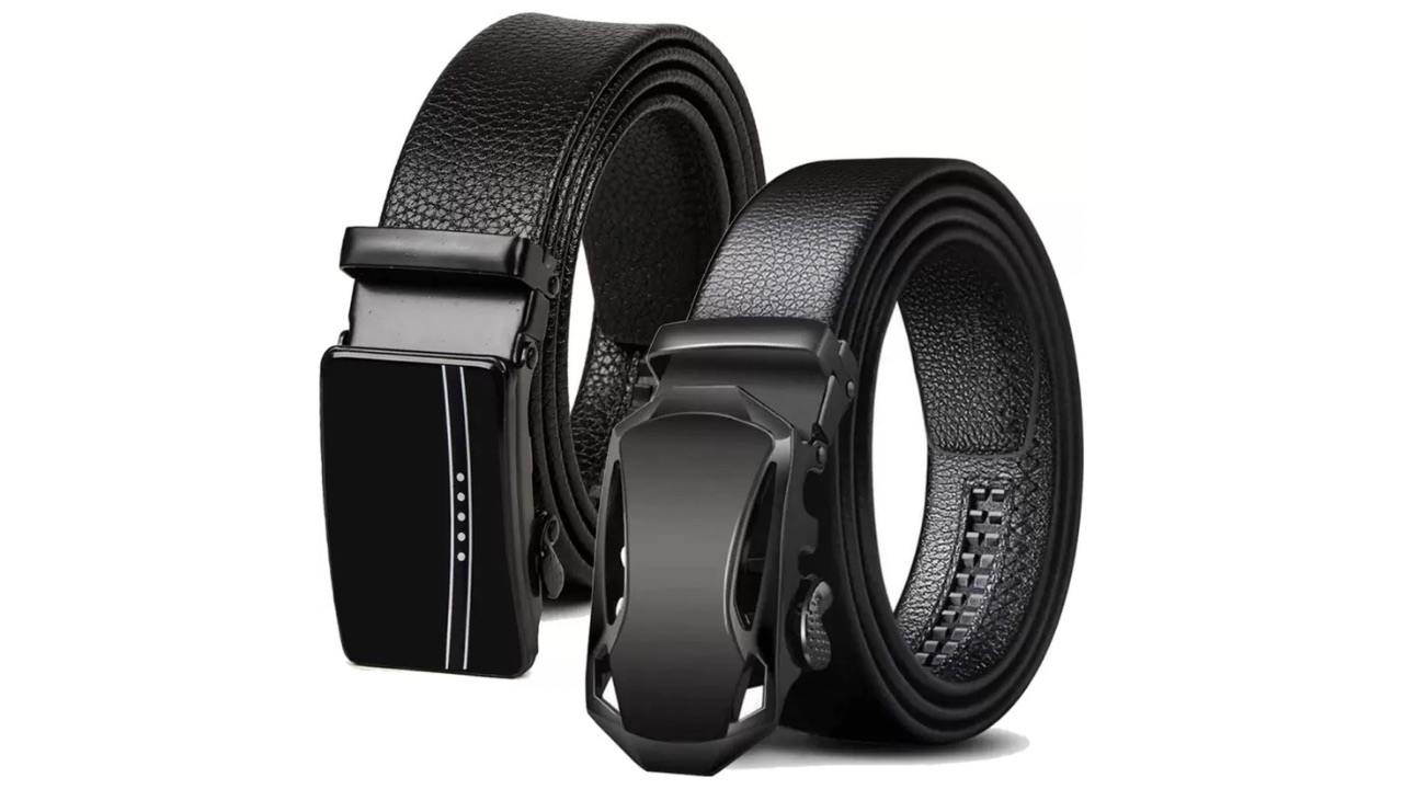 Provogue Men Casual Evening Party Formal Black Artificial Leather Belt
