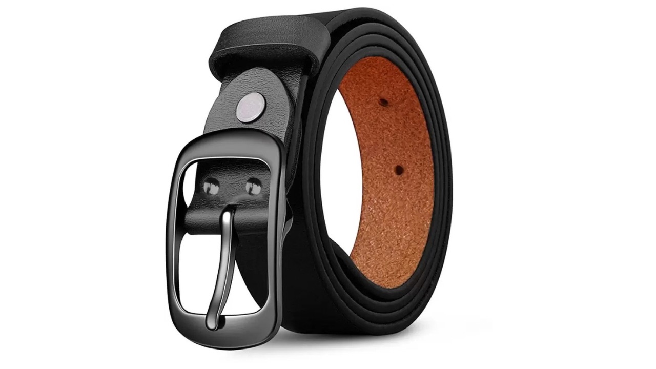 Roadster Men Formal Casual Party Evening Black Genuine Leather Belt