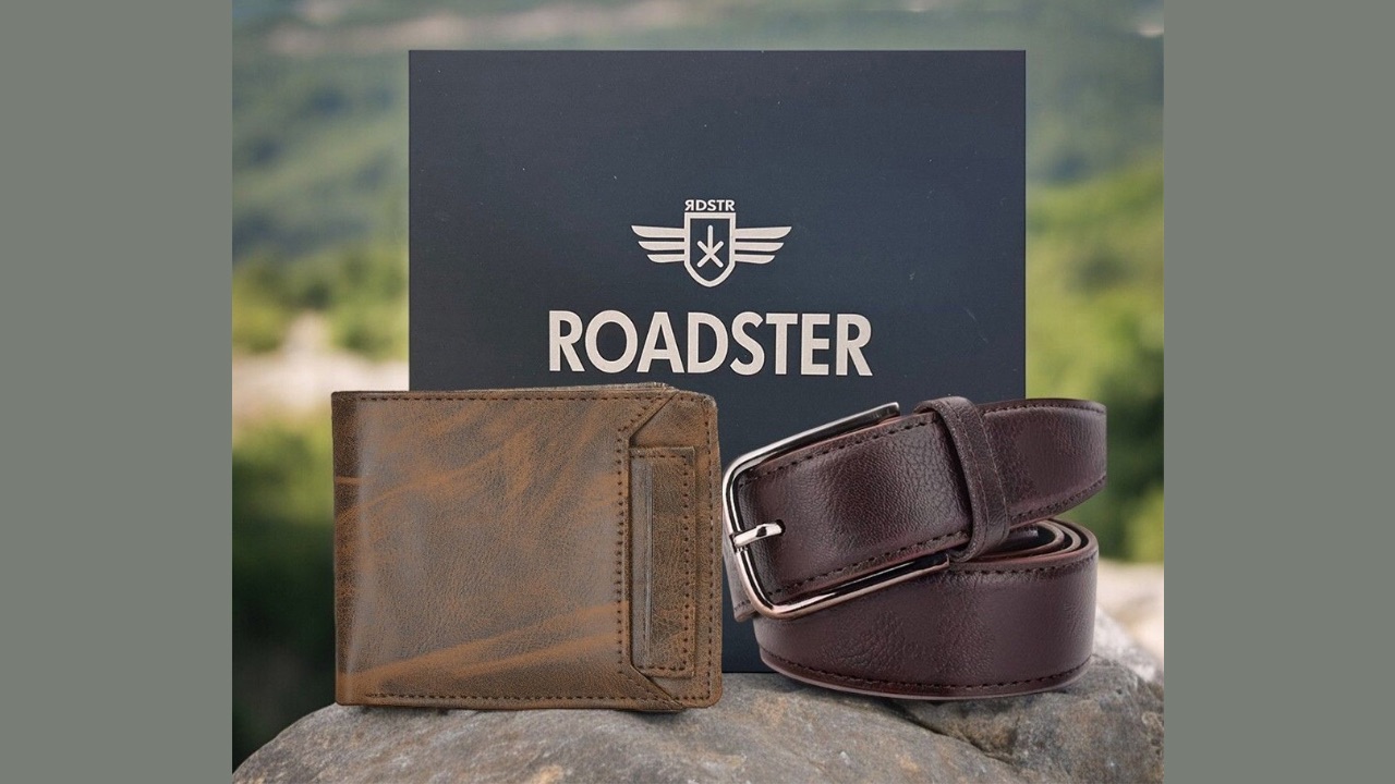 Roadster Men Wallet & Belt Accessory Set