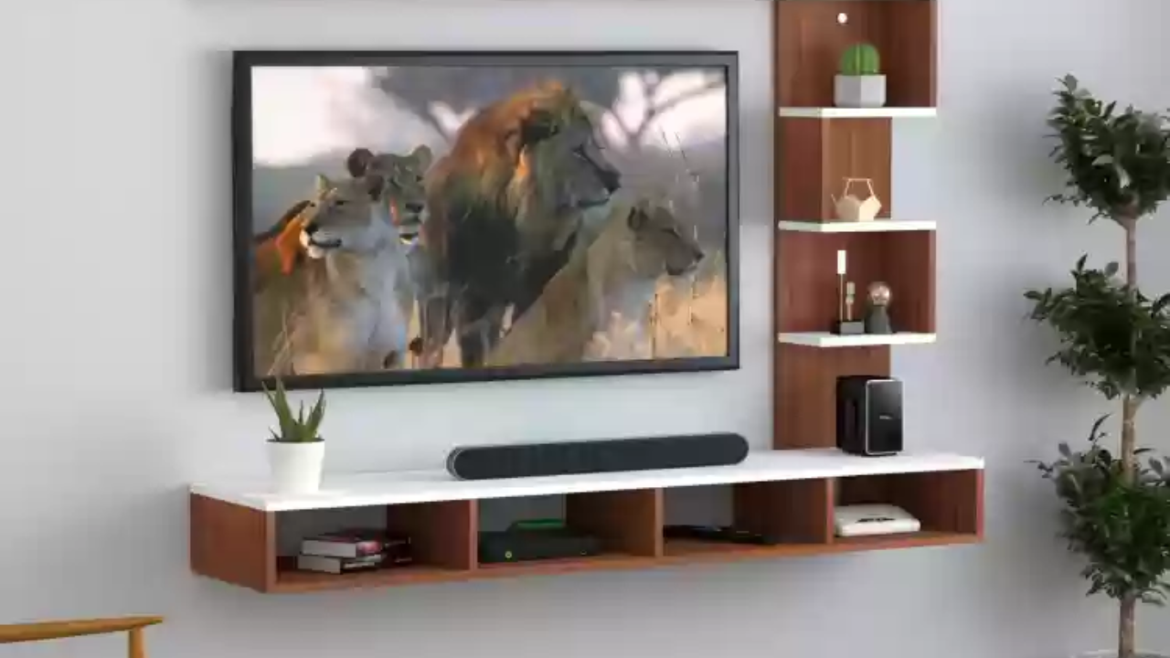 SNQ Engineered Wood King Size TV Entertainment Unit