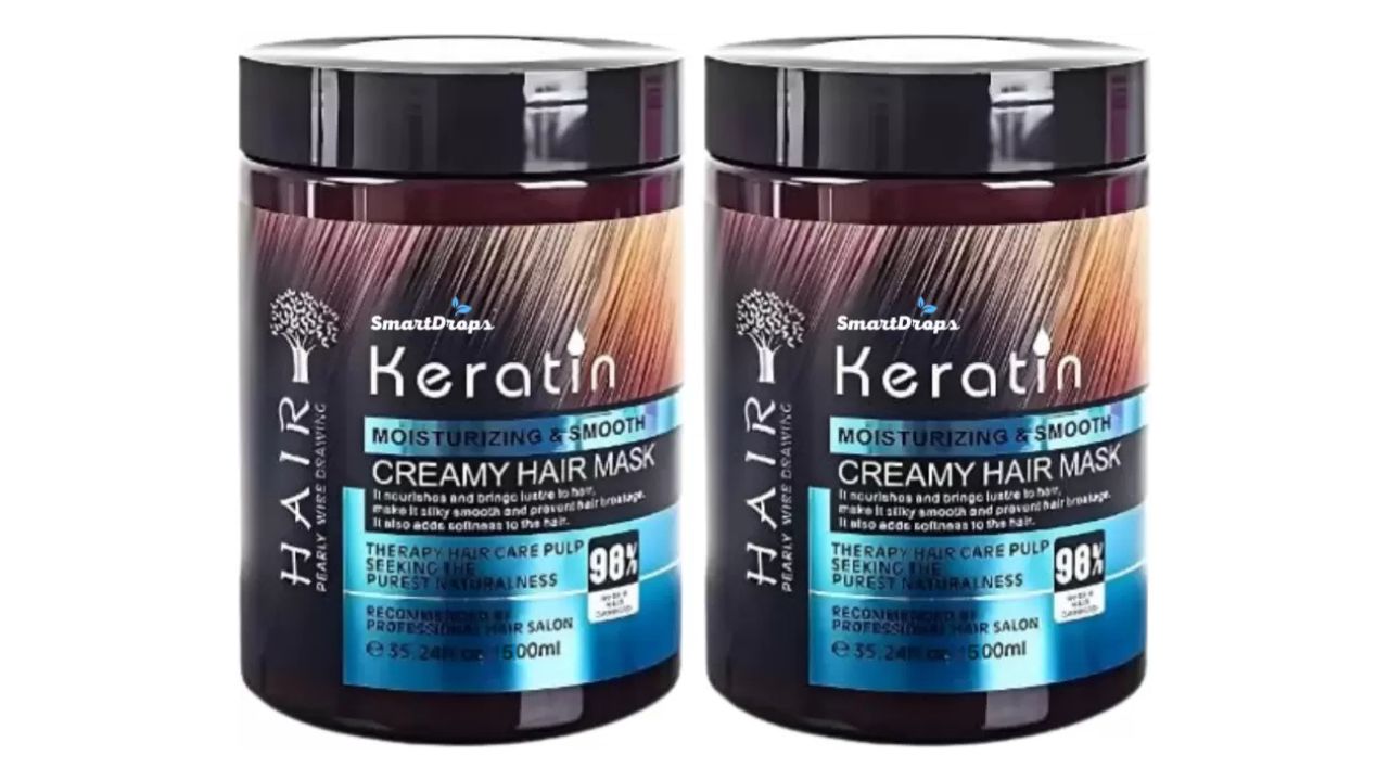 SmartDrops Keratin Hair Mask - Moisturizing & Smooth Hair Pack