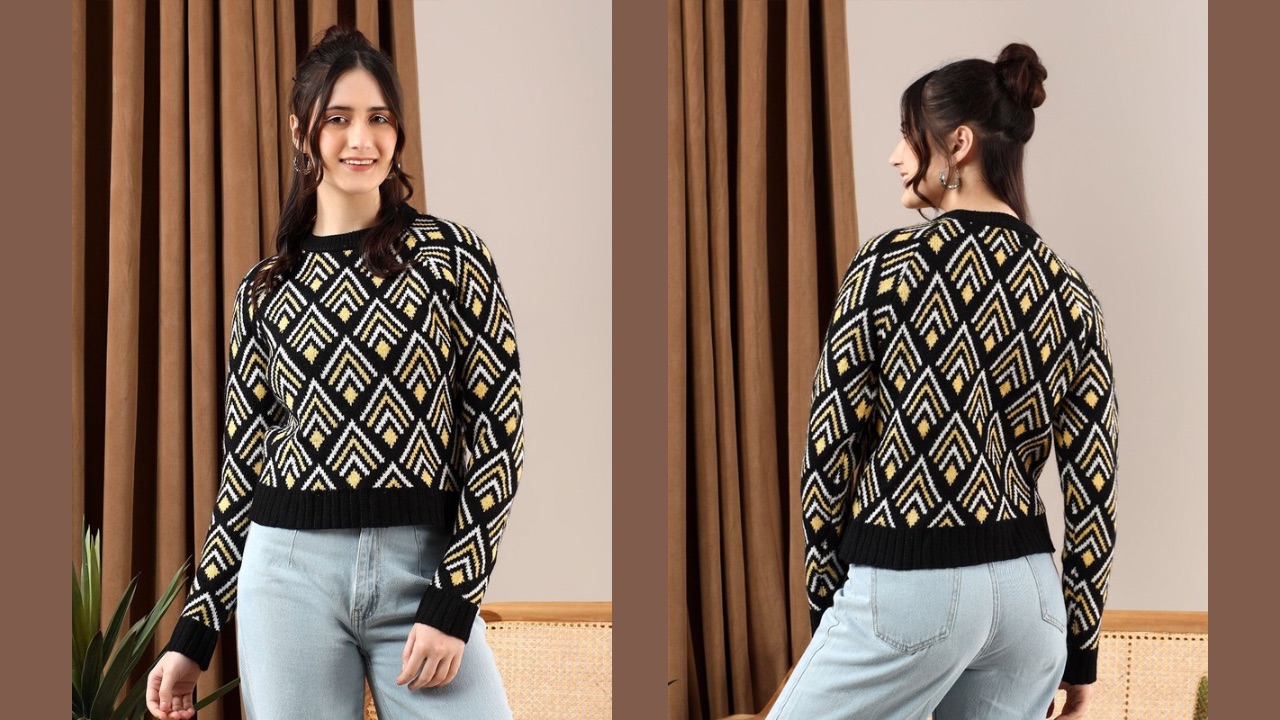 Stylecast X Kotty Women Self Design Pullover