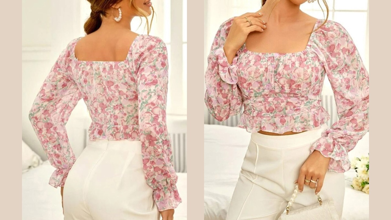 Stylecast X Slyck Floral Printed Fitted Crop Top