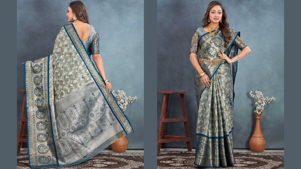 Tankori Woven Design Zari Tissue Kanjeevaram Saree