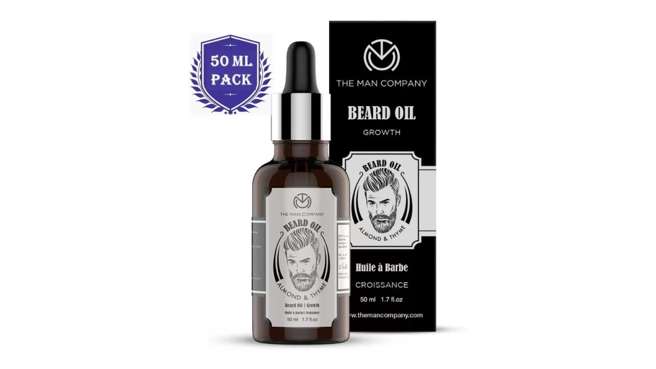 The Man Company 100% Natural Beard Growth Oil (Almond & Thyme)
