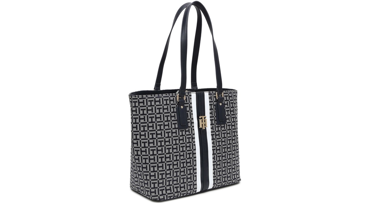 Tommy Hilfiger Women Brand Logo Printed Shopper Shoulder Bag
