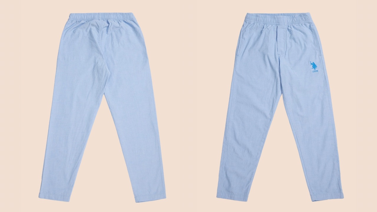 U.S. Polo Assn. Kids Boys Comfort Mid-Rise Cotton Regular Trousers