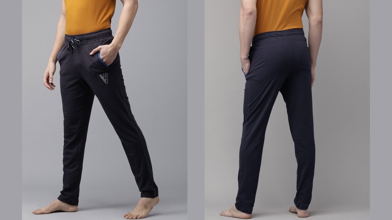 Van Heusen Athleisure Men Solid Smart Tech Easy Stain Release Track Pants