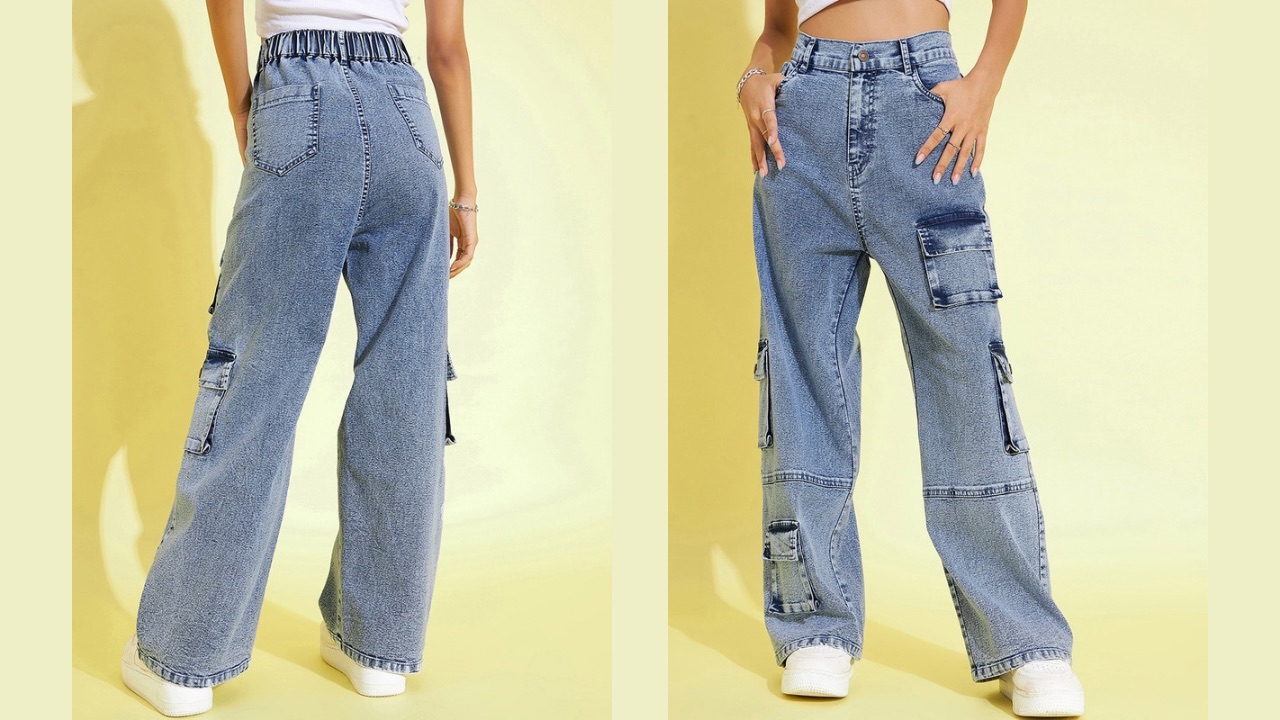 Noh.Voh - SASSAFRAS Kids Girls Blue Straight Fit Highly Distressed Heavy Fade Jeans