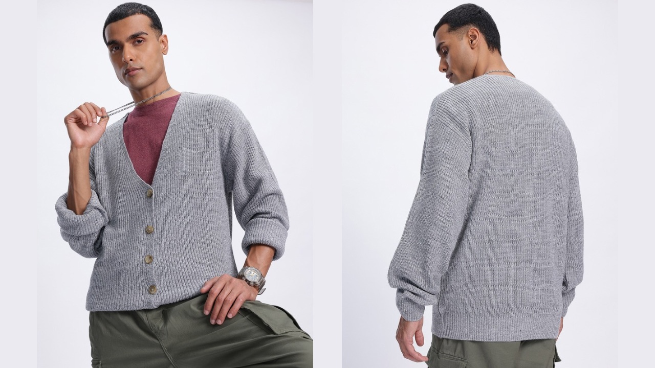 glitchez Street-Ready Knits Ribbed Cardigan