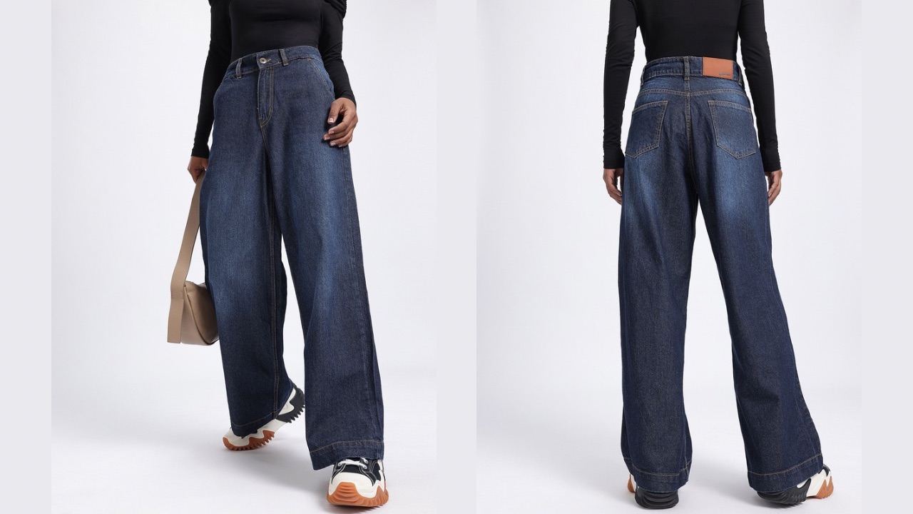 glitchez Women Relaxed Sway Wide Leg Jeans