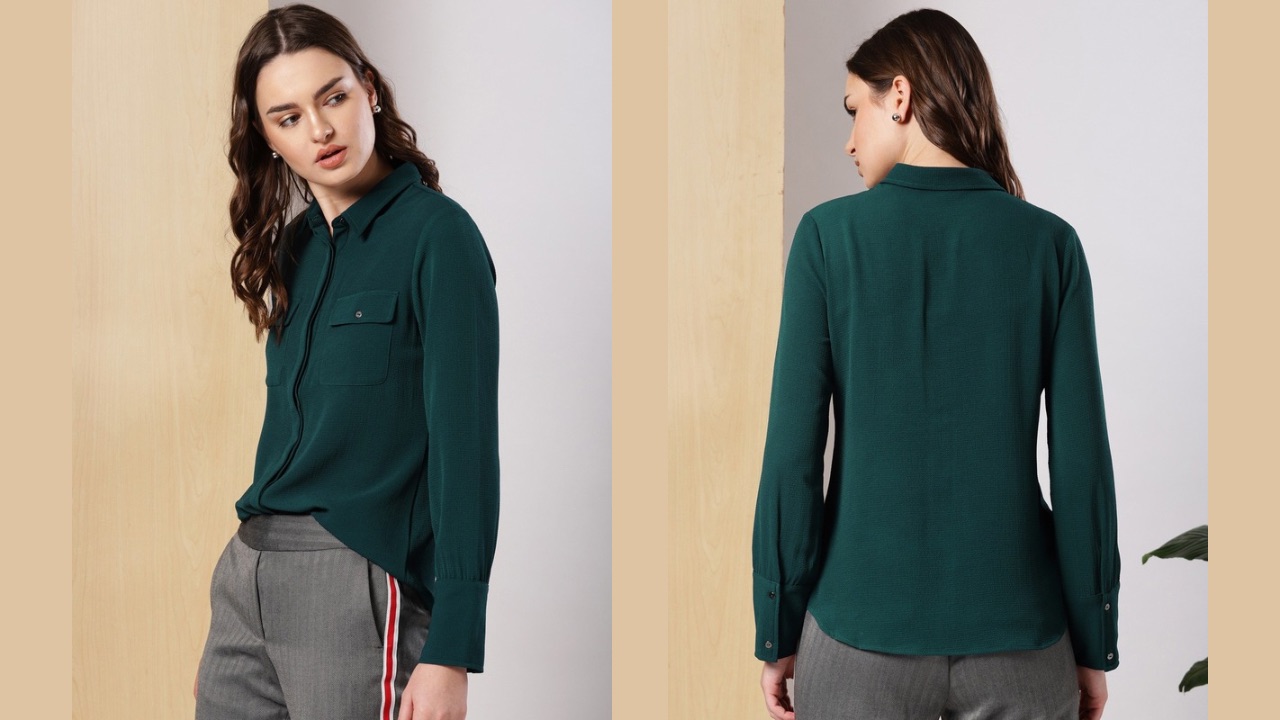 her by invictus Women Green Casual Shirt