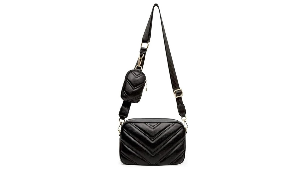ADISA Women's and Girls' Crossbody Sling Bag (Black)