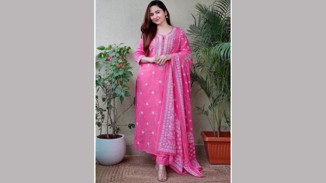 ADWETA Women Viscose Rayon Kurti Pant Dupatta Set