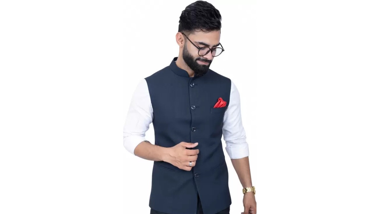 ALJAAMI Solid Men Waistcoat