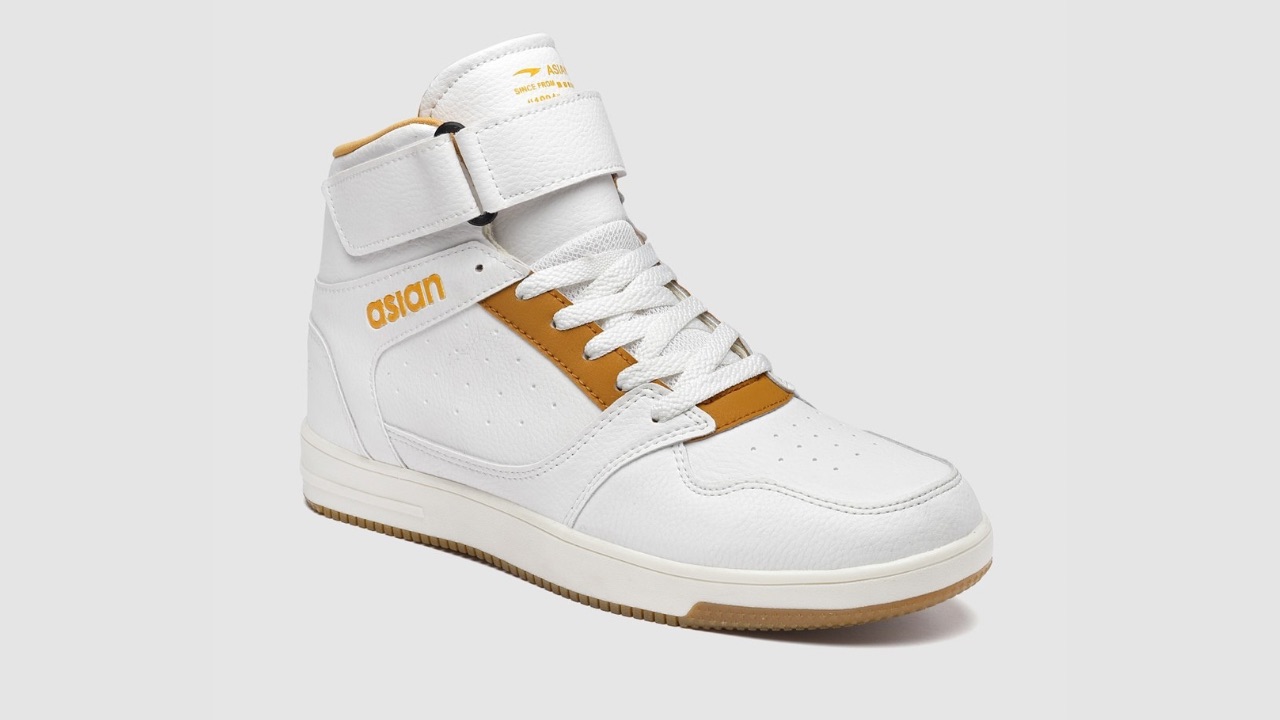 ASIAN Men Perforations Memory Foam Insole Mid Top Sneakers