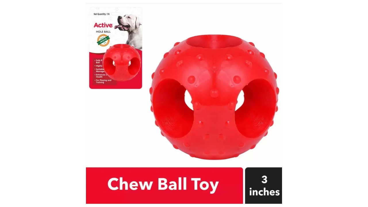 Active Non-Toxic Hole Rubber Ball Dog Toy