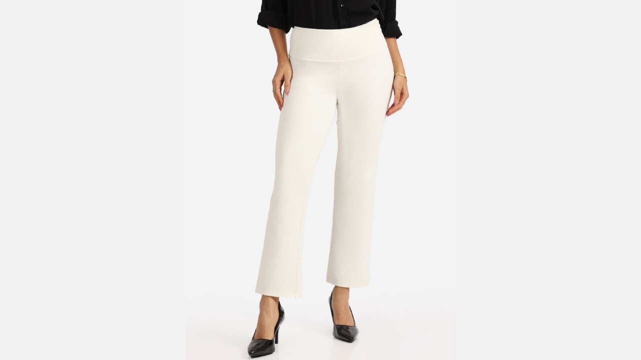 Blissclub Women Straight Fit High-Rise Trousers